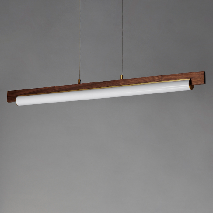 ET2 E24932 Joist 1-lt 45" LED Horizontal Pendant - White Alabaster/Natural Aged Brass