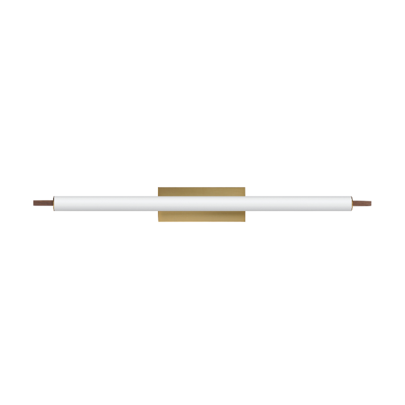 ET2 E24938 Joist 1-lt 45" LED Wall Sconce - White Alabaster/Natural Aged Brass