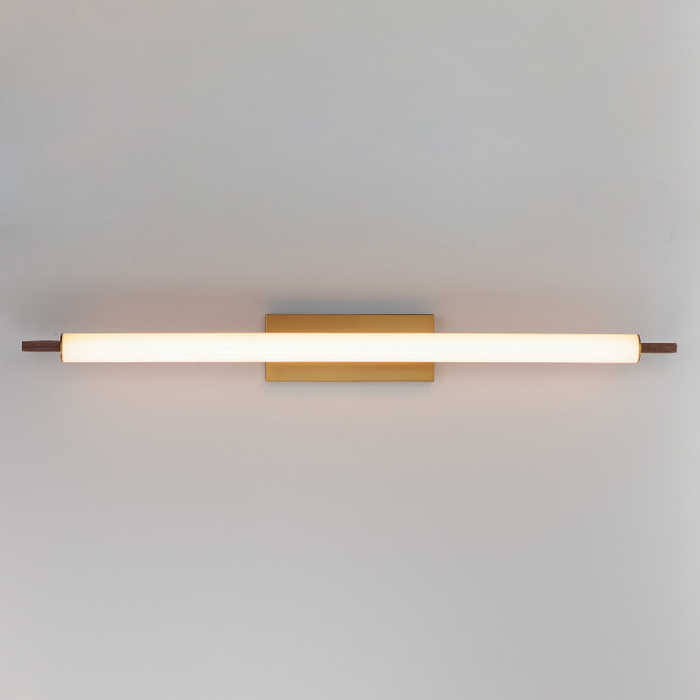 ET2 E24938 Joist 1-lt 45" LED Wall Sconce - White Alabaster/Natural Aged Brass