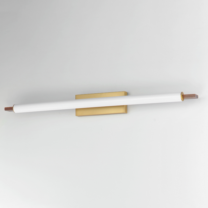 ET2 E24938 Joist 1-lt 45" LED Wall Sconce - White Alabaster/Natural Aged Brass
