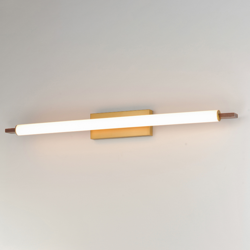 ET2 E24938 Joist 1-lt 45" LED Wall Sconce - White Alabaster/Natural Aged Brass