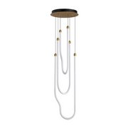 ET2 E24983 Soleil 3-lt 13" LED Pendant - Natural Aged Brass