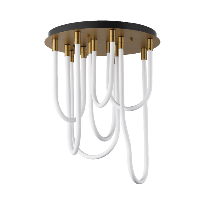ET2 E24987 Soleil 7-lt 20" LED Flush Mount - Natural Aged Brass