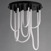 ET2 E24987 Soleil 7-lt 20" LED Flush Mount - Matte Black
