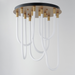 ET2 E24987 Soleil 7-lt 20" LED Flush Mount - Natural Aged Brass