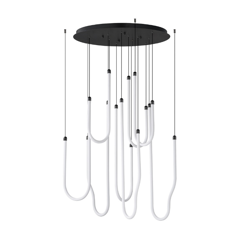 ET2 E24988 Soleil 8-lt 36" LED Pendant - Matte Black