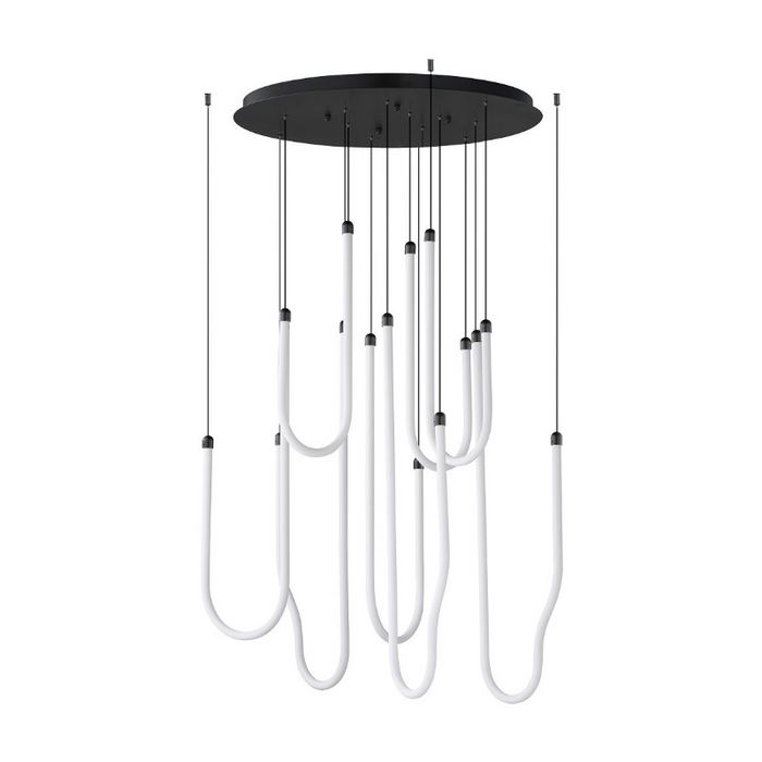ET2 E24988 Soleil 8-lt 36" LED Pendant - Matte Black