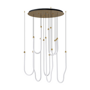 ET2 E24988 Soleil 8-lt 36" LED Pendant - Natural Aged Brass