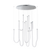 ET2 E24988 Soleil 8-lt 36" LED Pendant - Polished Chrome