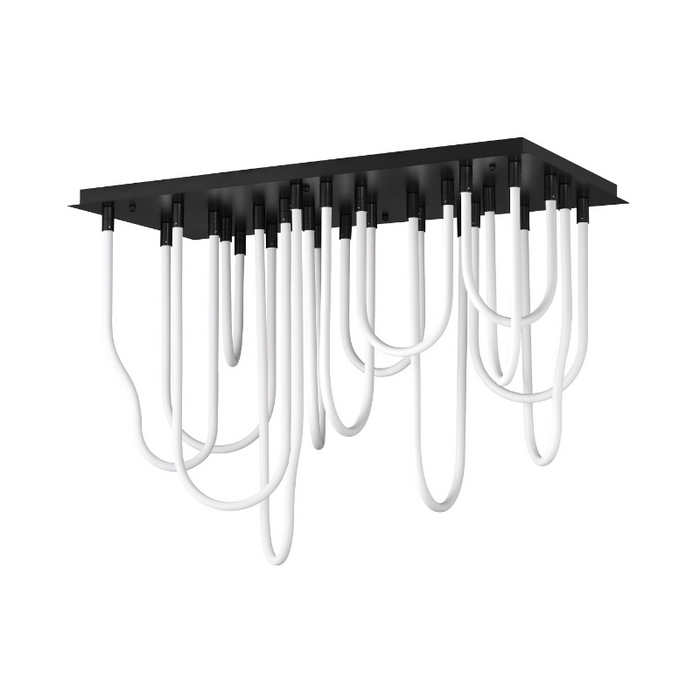 ET2 E24989 Soleil 14-lt 42" LED Flush Mount - Matte Black