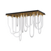 ET2 E24989 Soleil 14-lt 42" LED Flush Mount - Natural Aged Brass