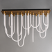 ET2 E24989 Soleil 14-lt 42" LED Flush Mount - Natural Aged Brass