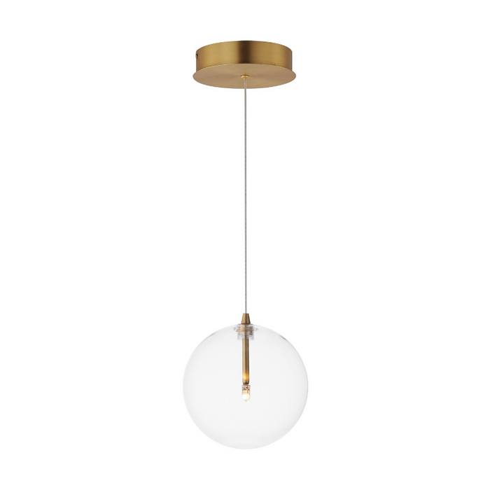 ET2 E25071 Global 1-lt 7" LED Pendant - Natural Aged Brass