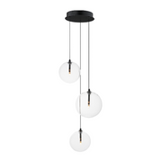 ET2 E25073 Global 3-lt 12" LED Pendant - Black