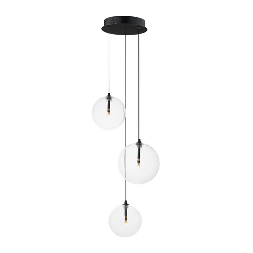ET2 E25073 Global 3-lt 12" LED Pendant - Black