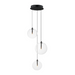 ET2 E25073 Global 3-lt 12" LED Pendant - Black