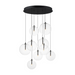 ET2 E25077 Global 9-lt 22" LED Chandelier - Black