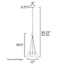 ET2 E25084 Burst 4-lt 17" LED Pendant