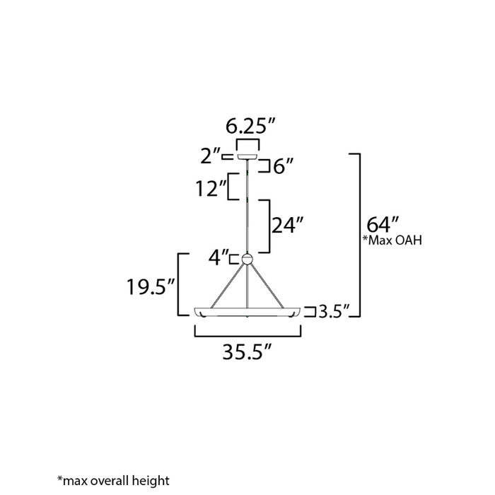 ET2 E25193 Geist 1-lt 36" LED Pendant