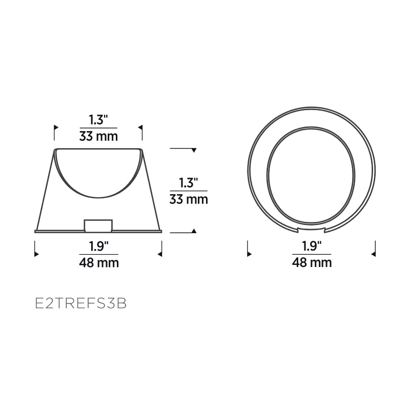 Element E2TREFS3 2" LED Trim Mounted Reflector, Slotted
