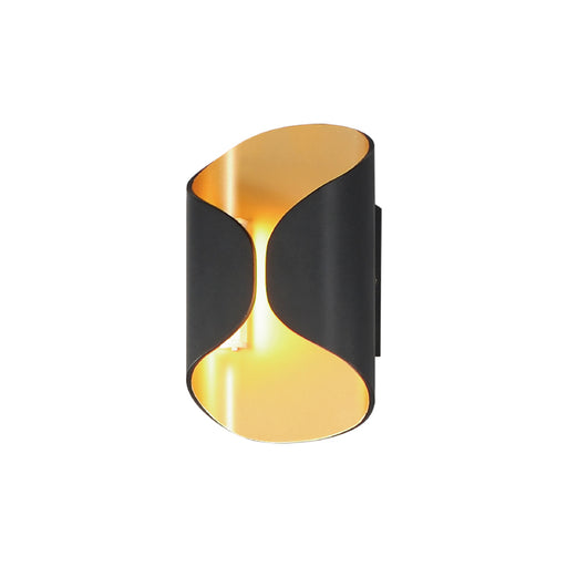 ET2 E30151 Folio 2-lt 10" Tall LED Outdoor Wall Sconce-Black / Gold