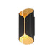 ET2 E30152 Folio 2-lt 14" Tall LED Outdoor Wall Sconce-Black / Gold