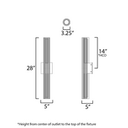ET2 E30318 Citadel 2-lt 28" Tall LED Outdoor Wall Sconce