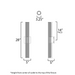 ET2 E30318 Citadel 2-lt 28" Tall LED Outdoor Wall Sconce