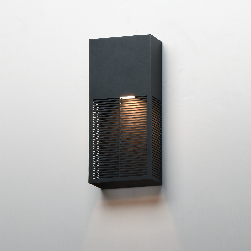 ET2 E30392 Grate 1-lt 14" Tall LED Outdoor Wall Sconce - Black