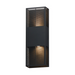 ET2 E30393 Grate 2-lt 18" Tall LED Outdoor Wall Sconce - Black