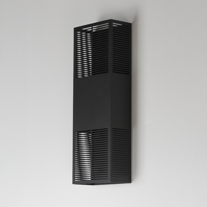 ET2 E30393 Grate 2-lt 18" Tall LED Outdoor Wall Sconce - Black