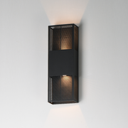 ET2 E30393 Grate 2-lt 18" Tall LED Outdoor Wall Sconce - Black