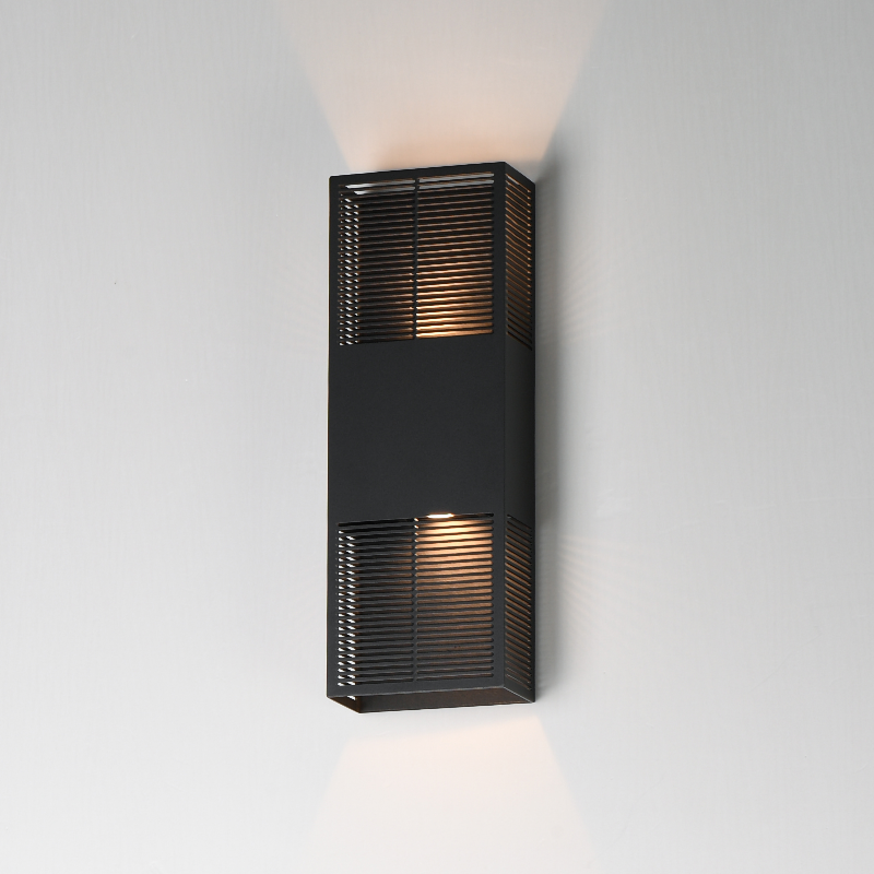 ET2 E30393 Grate 2-lt 18" Tall LED Outdoor Wall Sconce - Black