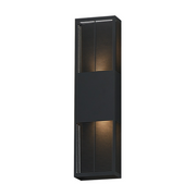 ET2 E30394 Grate 2-lt 24" Tall LED Outdoor Wall Sconce - Black
