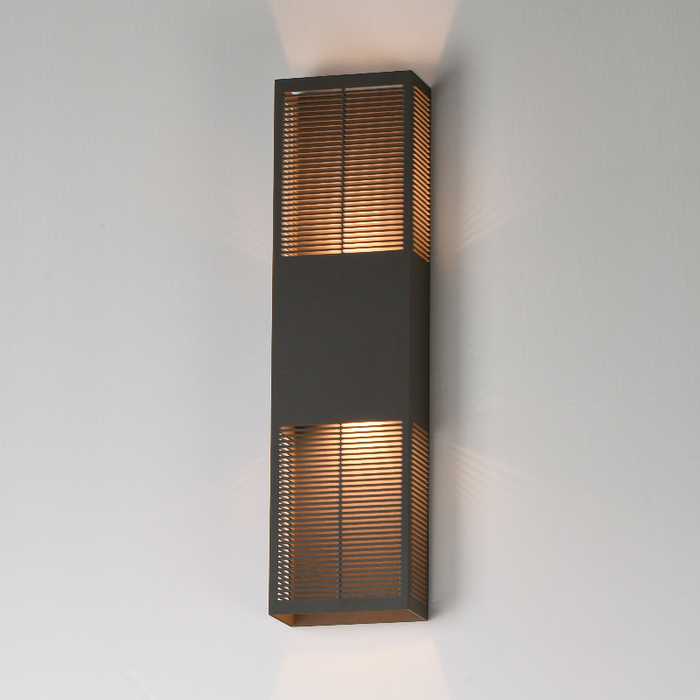 ET2 E30394 Grate 2-lt 24" Tall LED Outdoor Wall Sconce - Architectural Bronze