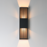 ET2 E30394 Grate 2-lt 24" Tall LED Outdoor Wall Sconce - Black