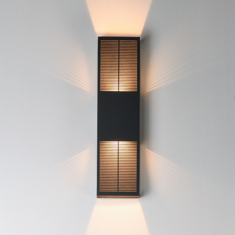 ET2 E30394 Grate 2-lt 24" Tall LED Outdoor Wall Sconce - Black