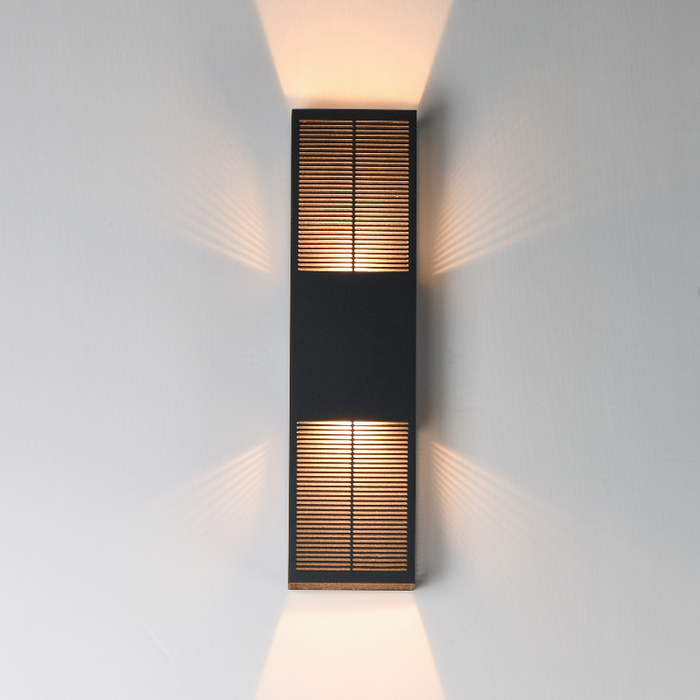 ET2 E30394 Grate 2-lt 24" Tall LED Outdoor Wall Sconce - Black