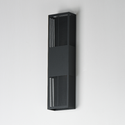 ET2 E30394 Grate 2-lt 24" Tall LED Outdoor Wall Sconce - Black