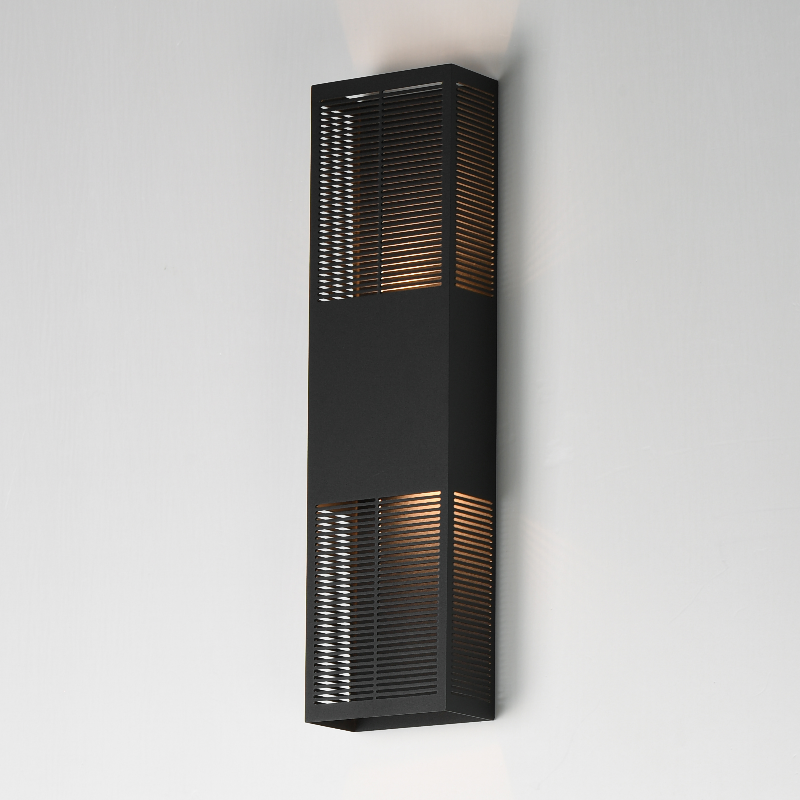 ET2 E30394 Grate 2-lt 24" Tall LED Outdoor Wall Sconce - Black