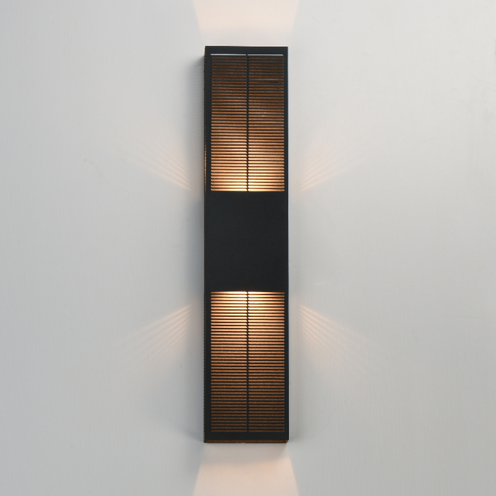 ET2 E30395 Grate 2-lt 30" Tall LED Outdoor Wall Sconce - Black