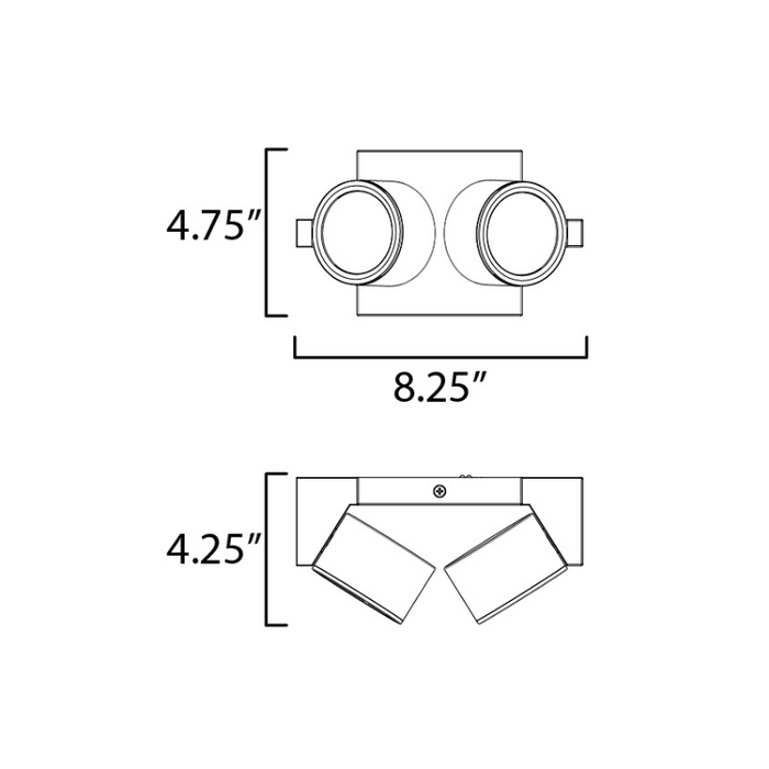 ET2 E30520 Embrace 2-lt 8" LED Semi-Flush Mount