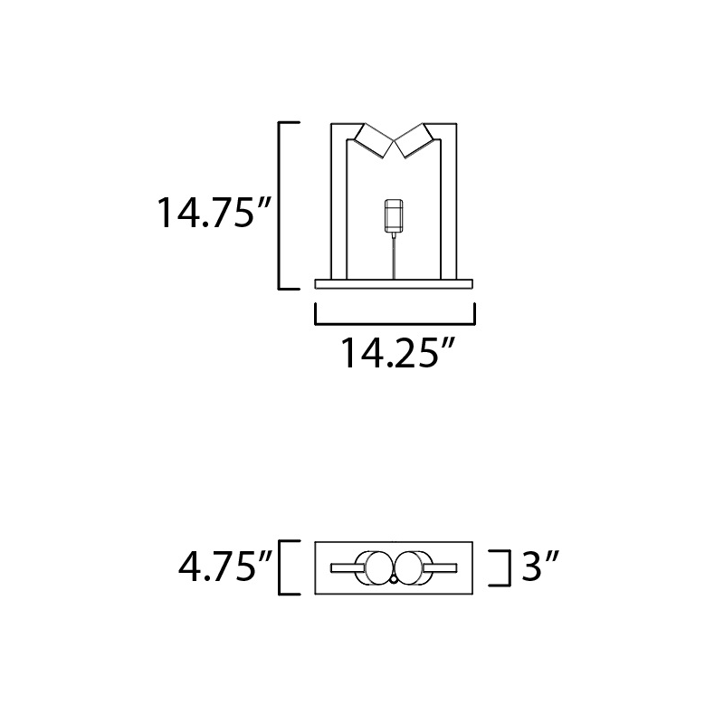ET2 E30523 Embrace 2-lt 15" Tall LED Desk Lamp