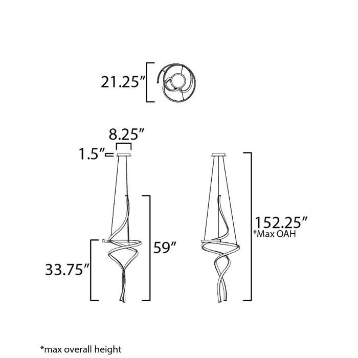 ET2 E30667 Serpentine 2-lt 21" LED Pendant