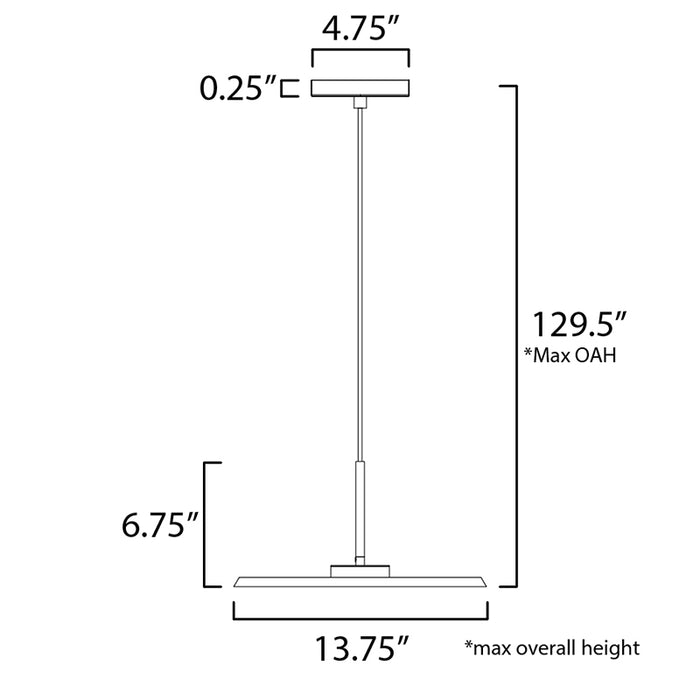 ET2 E34001 Berliner 1-lt 14" LED Pendant