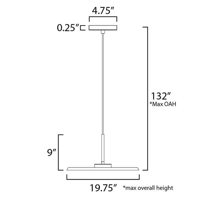 ET2 E34002 Berliner 1-lt 20" LED Pendant