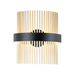 ET2 E34251 Chimes WiZ 2-lt 15" Tall LED Wall Sconce, 5CCT Selectable - Black/Satin Brass