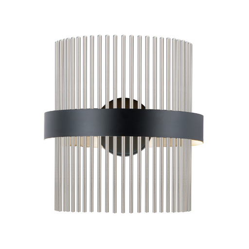 ET2 E34251 Chimes WiZ 2-lt 15" Tall LED Wall Sconce, 5CCT Selectable - Black/Satin Nickel