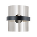 ET2 E34251 Chimes WiZ 2-lt 15" Tall LED Wall Sconce, 5CCT Selectable - Black/Satin Nickel