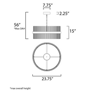 ET2 E34255 Chimes 2-lt 24" LED Pendant, 5CCT Selectable